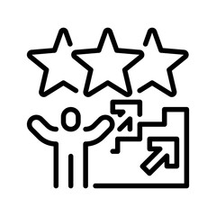 Job Promotion line icon. Universal creative premium symbol. Vector sign icon logo template. Vector illustration