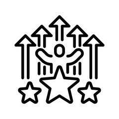 Job Promotion line icon. Universal creative premium symbol. Vector sign icon logo template. Vector illustration