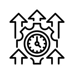 Work Productivity line icon. Universal creative premium symbol. Vector sign icon logo template. Vector illustration