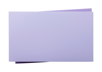 Blank purple paper isolated on transparent background