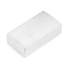 One eraser isolated on white. School supply