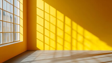 Sunny Yellow Room Interior; Sunlight