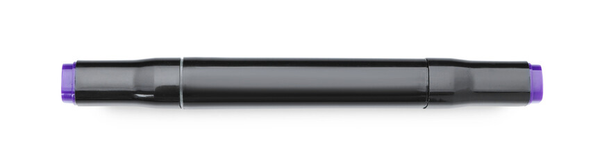 One double sided marker isolated on white, top view