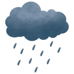 Cute Raining Cloud Illustration