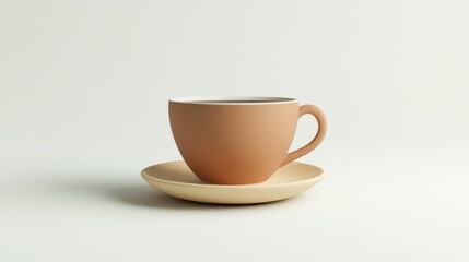 Fototapeta premium Coffee Cup Studio Shot Minimalist
