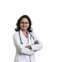 Female indian doctor confident smiling person.