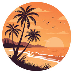 palm tree silhouette -of-palm-trees-summer-beach-icon