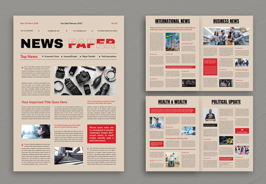Newspaper Template Layout