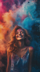 Fototapeta premium Holi Festival of Colors, a holiday in India
