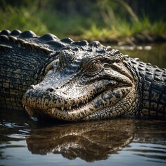Fototapeta premium close up of a crocodile