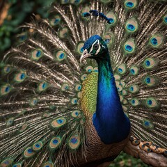 Fototapeta premium peacock with feathers