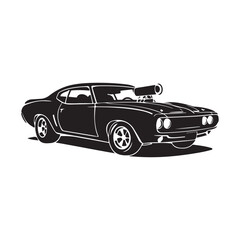 Obraz premium vintage Car silhouette vector illustration