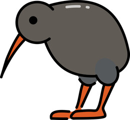 Kiwi bird line icon