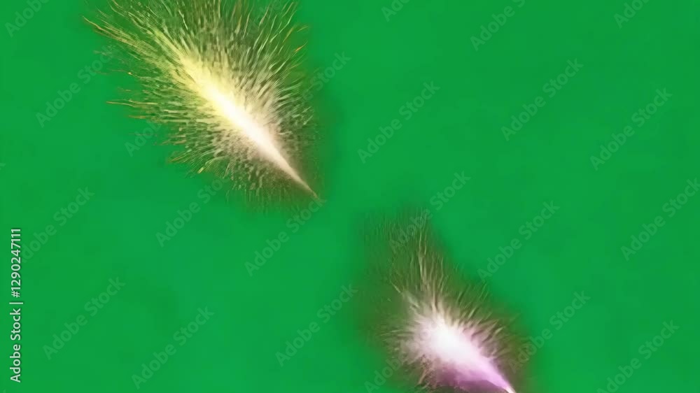 Poster gradient shapes morphing dynamically on green screen, creating fluid abstract visual energy with vib
