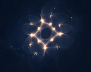 Abstract Hexagonal Fractal Design