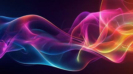 Obraz premium Abstract Colorful Waveforms