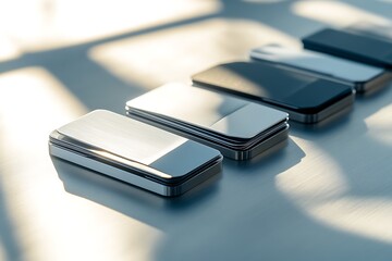 Sleek Metal Foldable Phones - Futuristic Technology