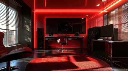 Red Gaming Room Design: Modern, Luxurious, and Immersive