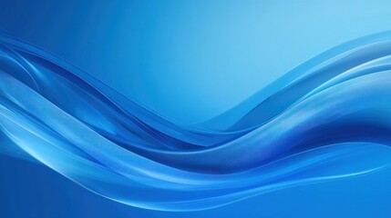 Fototapeta premium Abstract blue waves flowing gracefully across the canvas, creating a serene and calming atmosphere, ideal for backgrounds or digital designs