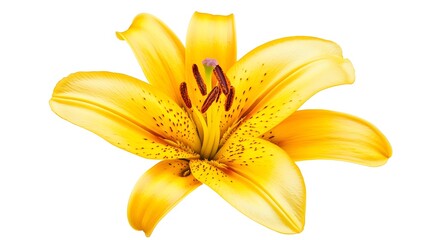 Vibrant Yellow Lily Blooming Floral Beauty Nature Design