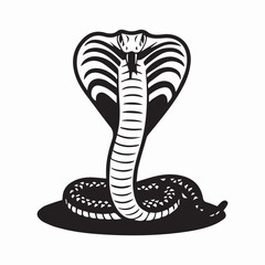 black cobra snake vector illustration white background.