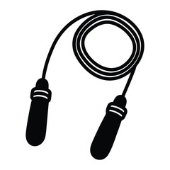 black jump rope vector.