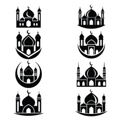 vector illustration of a set of religious icons