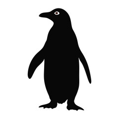 penguin silhouette isolated on white