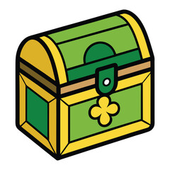 treasure chest with gold coins