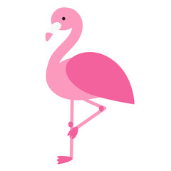 シンプルでかわいいフラミンゴのイラスト素材