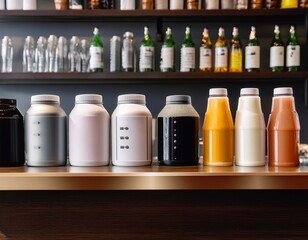 シンプルでおしゃれなプロテインバーのカウンター