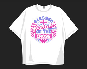 Christian t-shrit design for print. Easter ornament graphic design for merch, Christianity and jesus theme, Faith design