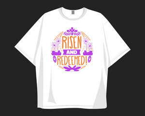 Christian t-shrit design for print. Easter ornament graphic design for merch, Christianity and jesus theme, Faith design