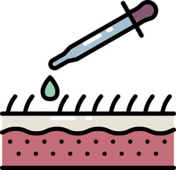 Hair serum line icon