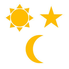 sun & stars vectors
