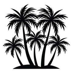 Fototapeta premium attractive stylish a group palm tree vector.