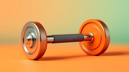 Obraz premium dumbbell weights on the floor