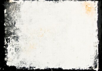 White Texture Background with Black Edges and Subtle Staining