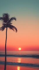 Obraz premium Sunset beach nature outdoors horizon.