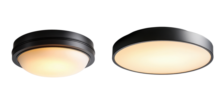 Modern Ceiling Lights in Black Finish with Soft Warm Glow