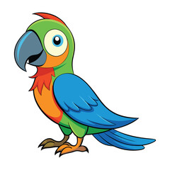 parrot on a white background