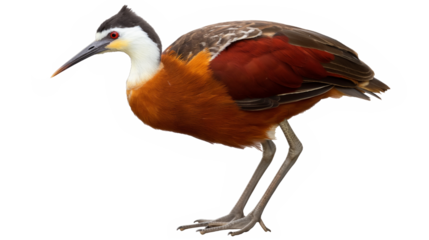 Colorful bird standing gracefully on one leg, showcasing its vibrant plumage in nature
