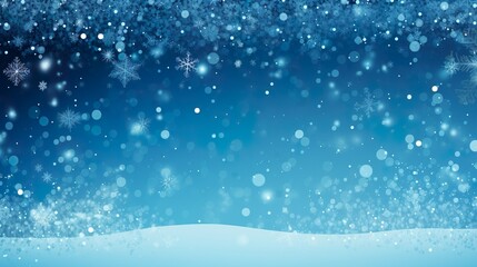 Naklejka premium Winter Snowflake Background with Blue Gradient