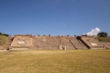 Ancient archaeological ruins of Monte Alban in the Oaxaca region of Mexico. Ancient capital of the...
