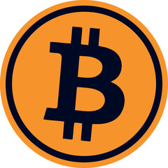 Bitcoin icon sign payment symbol. Cryptocurrency logo. Simple vector.