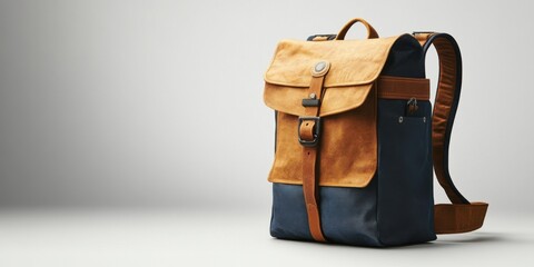 Detailed and sharp image of a stylish backpack on a white background, ready for use in presentations, websites, and print materials