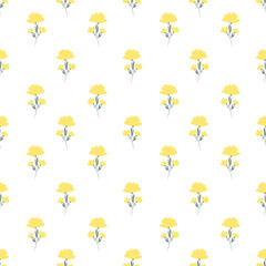 seamless pattern with yellow flowers