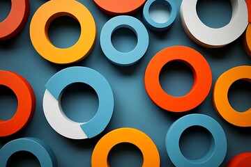 Colorful Circles on a Dark Background