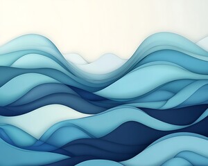 Fototapeta premium Abstract Ocean Waves (1)