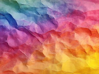 Fototapeta premium Rainbow crumpled paper texture background
